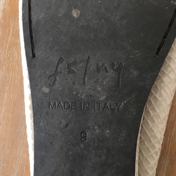 French Sole FS/NY Leather Snakeskin Print Flats - Picture 8 of 8